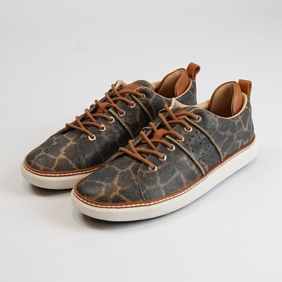 Harmony 783 Giraffe Print Leather Classic Walker Luxe Grounding Shoes - Size 9 - Picture 1 of 7